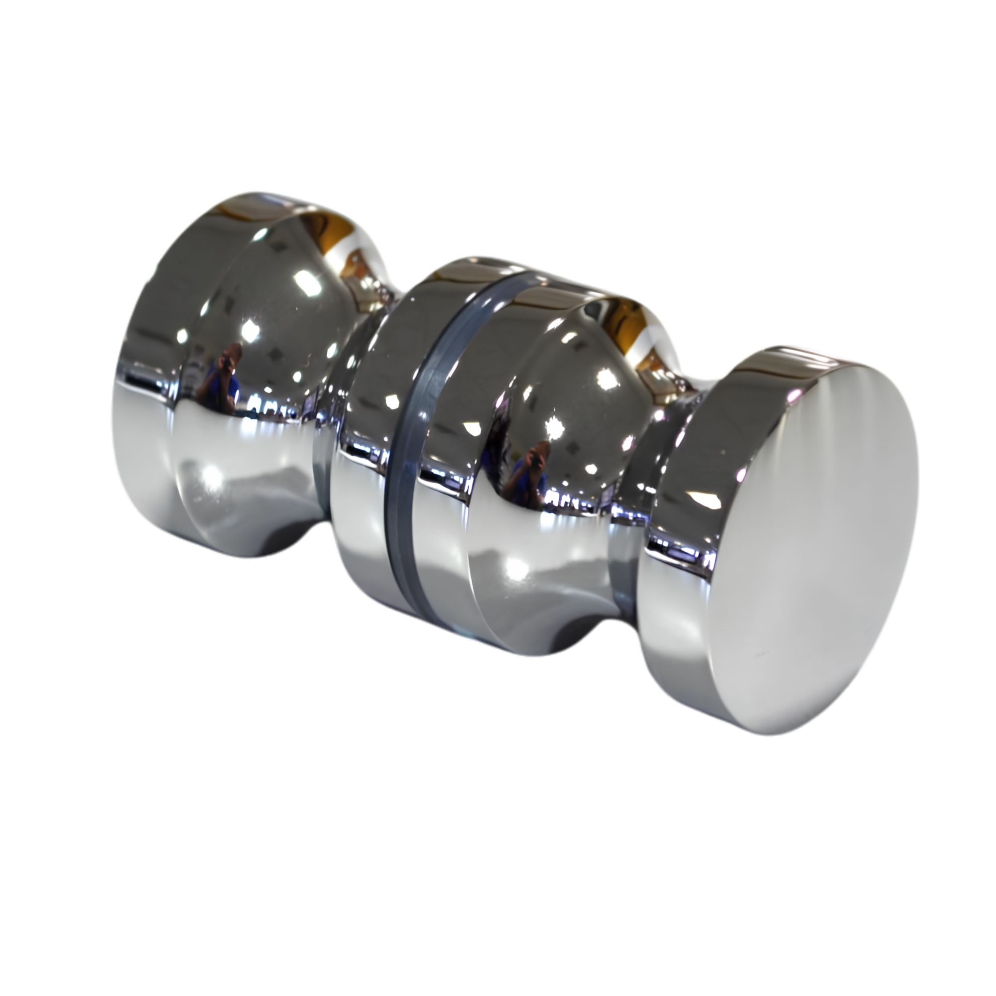 Glastürknopf mit umlaufender Griffnute Ø 30 x 30 mm, beidseitig
