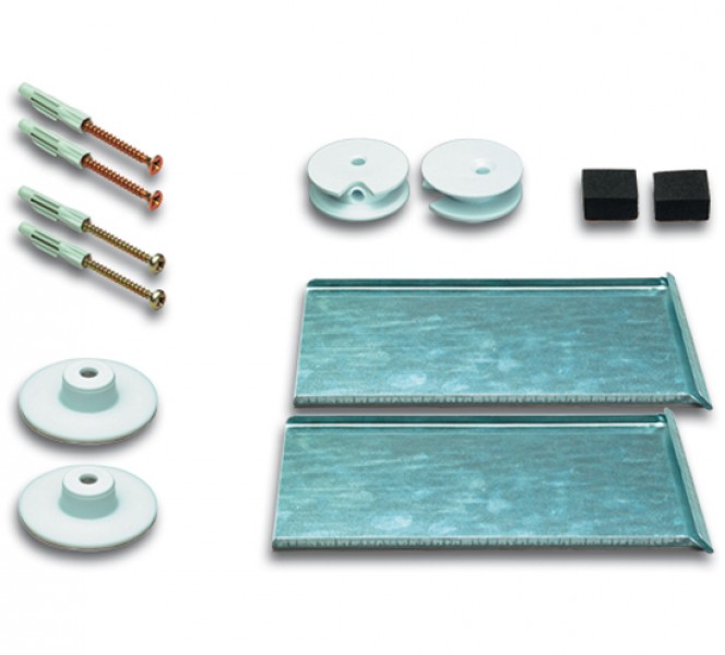 Spiegelbefestigungsset SafecliX®, bis 1.6 m² Spiegelfläche